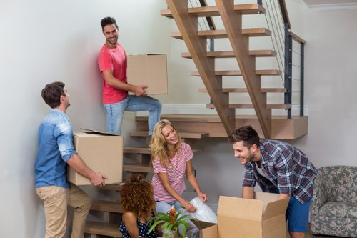 Packing and moving office furniture for a business in House