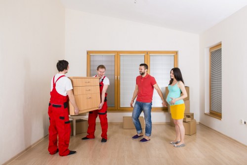 House movers helping with a residential move in House
