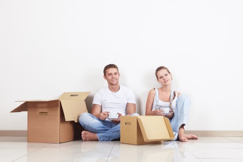 Moving van access planning for a house removal in a local street
