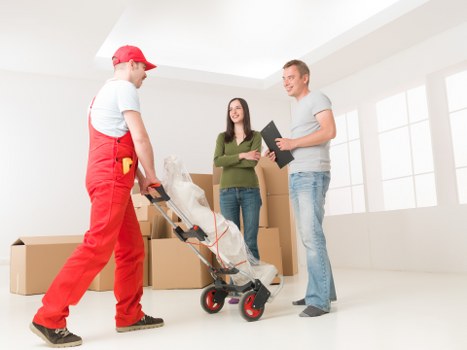 Local movers handling commercial relocation with careful loading