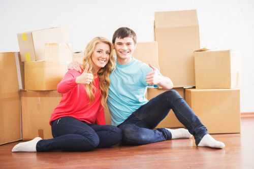 Careful boxing and labelling of household items for a move