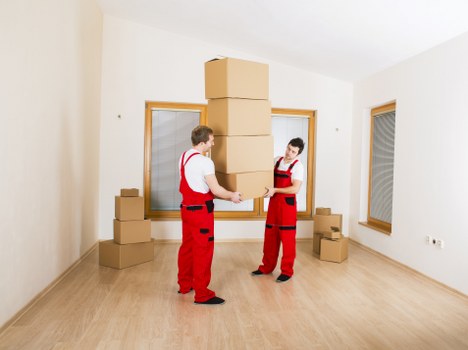 Removal van loaded with household furniture for a house move