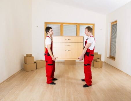 Local moving vehicle used for transporting household furniture